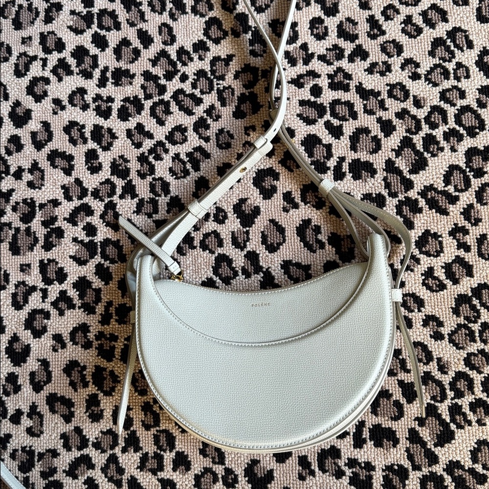 Polene Numero Dix shoulder bag in chalk color